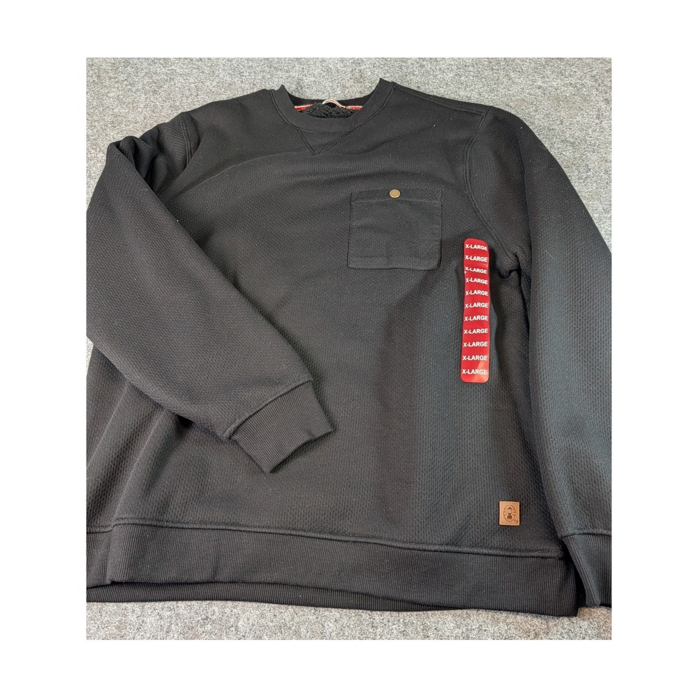 Coleman Mens Sherpa Lined Bonded Sweatshirt Black XL SACF3D6207